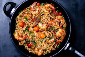 Seafood pasta recipe - DelishiFoods